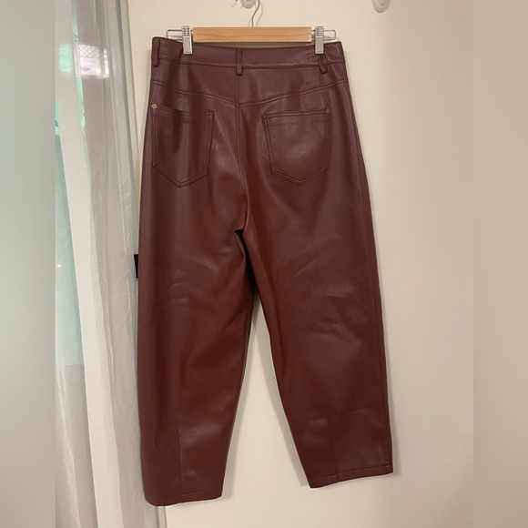 Faux leather burgundy pants Anthropologie - Picture 5 of 5
